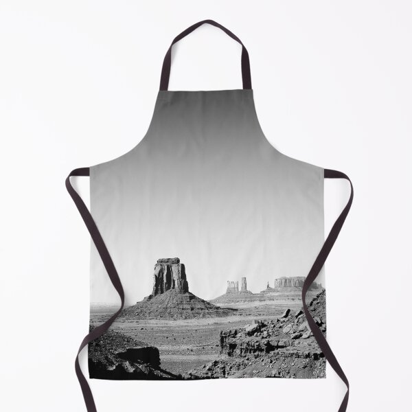 Item preview, Monument Valley, Arizona panoramic landscape desert black and white photograph designed and sold by Astrid Arkhangelsky.