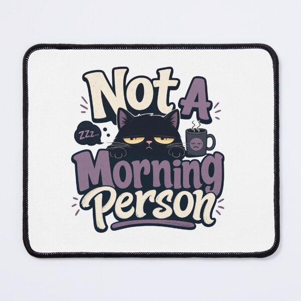 Item preview, Not A Morning Person Black Cat Dad Funny T-Shirt designed and sold by Ashley critters.