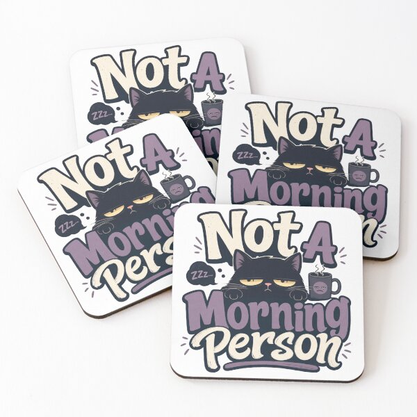 Item preview, Not A Morning Person Black Cat Dad Funny T-Shirt designed and sold by Ashley critters.