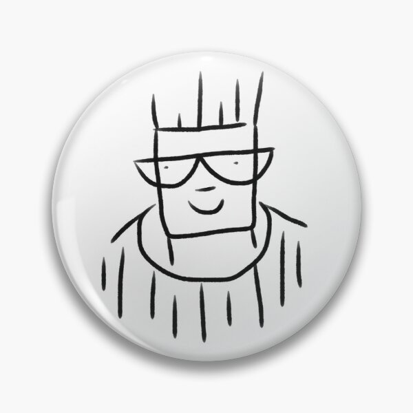 Item preview, Unique People and Facial Expressions. Man wearing specs and a little smile. designed and sold by Wiggly Lines.
