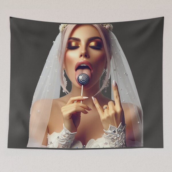 Item preview, Bride Veil Lollipop Crown Rock designed and sold by Voodoo Store Paranormal Collections.