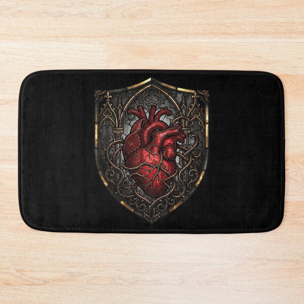Item preview, Gothic Shield Anatomical Heart with Thorns Art designed and sold by David Mateo ArtWorks.