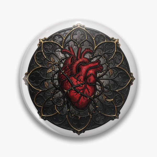 Item preview, Gothic Anatomical Heart in Thorns Rosette designed and sold by David Mateo ArtWorks.