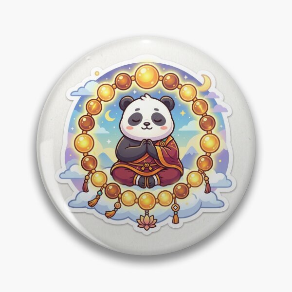 Item preview, Chibi Panda Monk Meditation Sticker Anime Kawaii designed and sold by uegi.