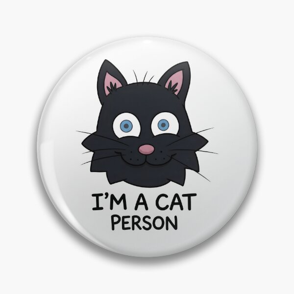 Item preview, Im A Cat Person Cute Black Cartoon Face designed and sold by Murvel-Ink.