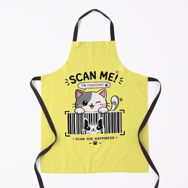 Item preview, Scan Me I’m Pawsome Funny Cat Barcode Design designed and sold by     NovaCraft.