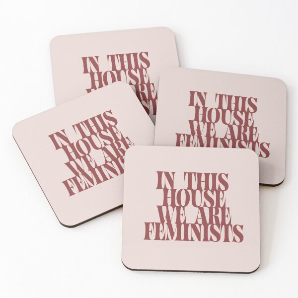 Item preview, Retro In This House We Are Feminists Typo Art designed and sold by nineFlorals.