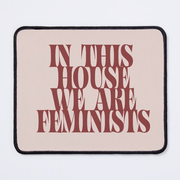 Item preview, Retro In This House We Are Feminists Typo Art designed and sold by nineFlorals.