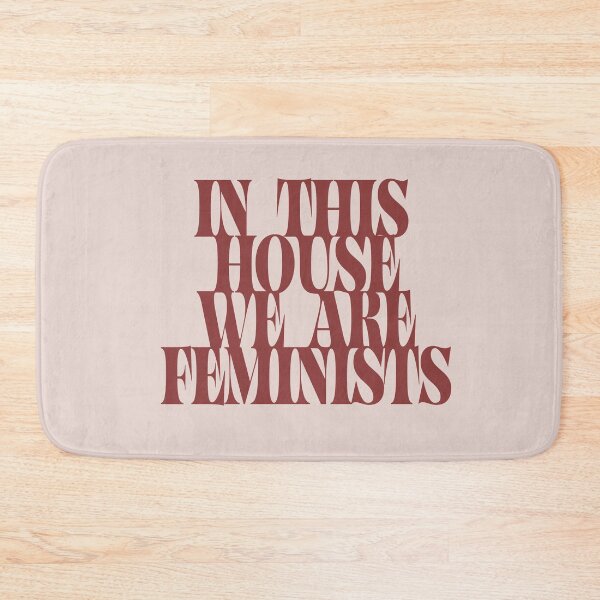 Item preview, Retro In This House We Are Feminists Typo Art designed and sold by nineFlorals.