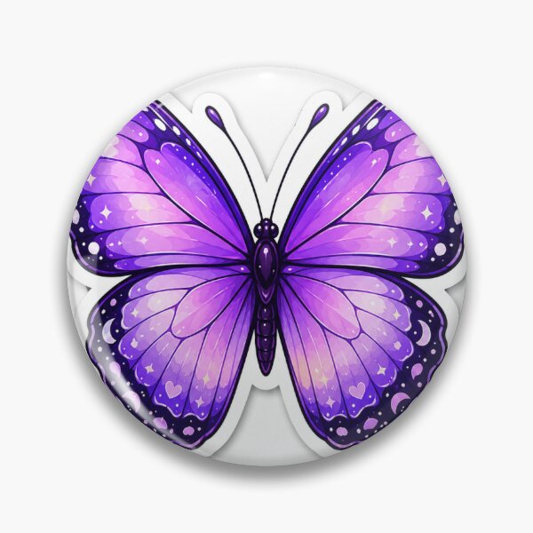 Item preview, Purple Butterfly Sticker Illustration designed and sold by ACHHUU.