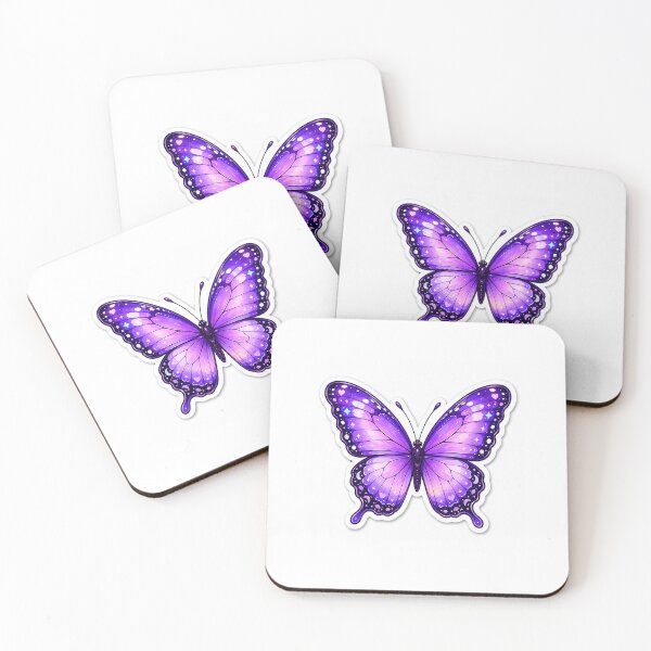 Item preview, Purple Butterfly Sticker Illustration designed and sold by ACHHUU.