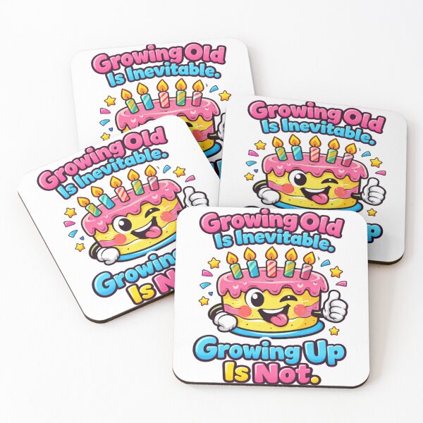 Item preview, Growing Old Is Inevitable | Funny Aging Quote | Positive Birthday T-Shirt designed and sold by rushaib.
