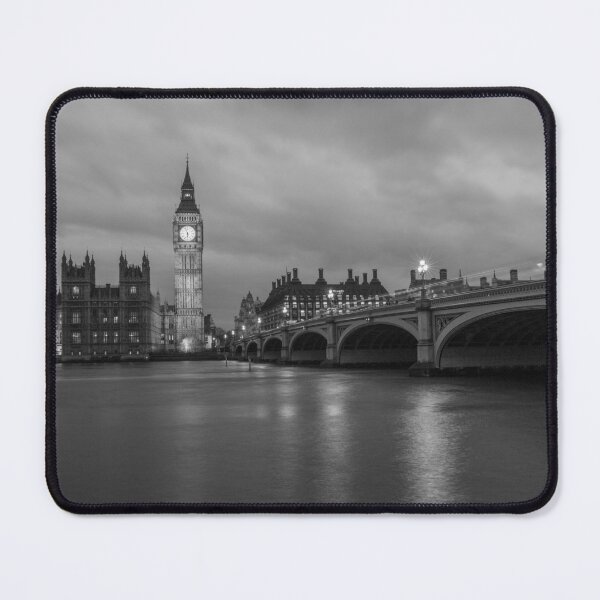 Item preview, Big Ben, London, Palace of Westminster, River Thames black and white photograph print designed and sold by Astrid Arkhangelsky.