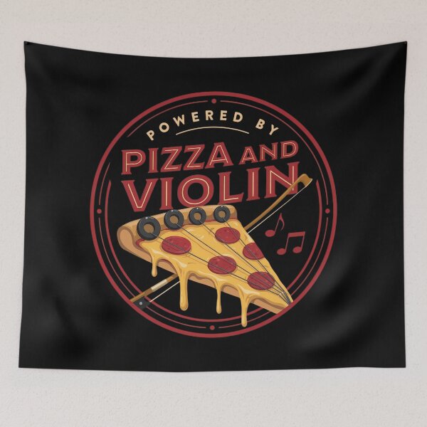 Item preview, Powered by Pizza and Violin  - Violin Quotes designed and sold by Art-Arcade6.