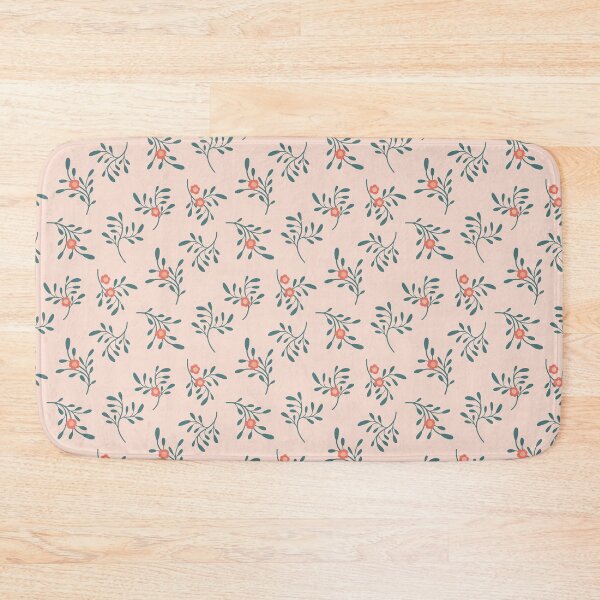 Item preview, Blush Floral Teal Botanical Pattern designed and sold by Kozee.