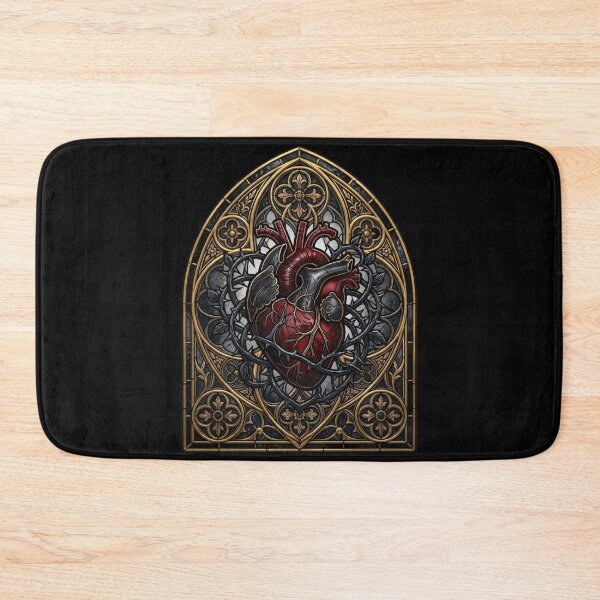 Item preview, Gothic Shield Anatomical Heart with Thorns Art designed and sold by David Mateo ArtWorks.