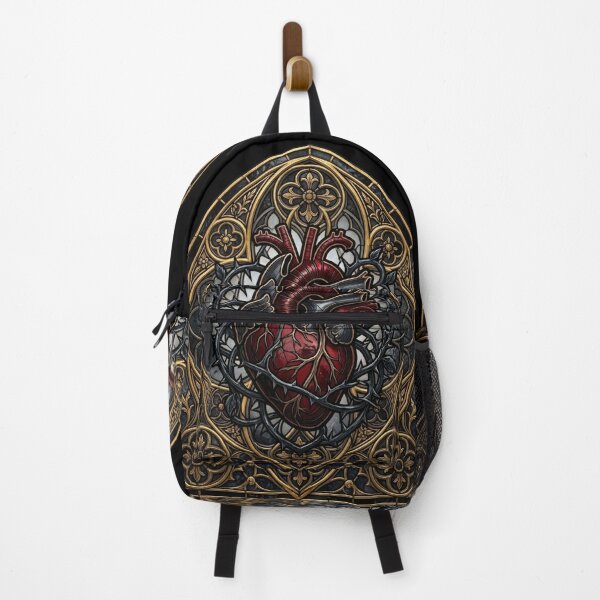Item preview, Gothic Shield Anatomical Heart with Thorns Art designed and sold by David Mateo ArtWorks.