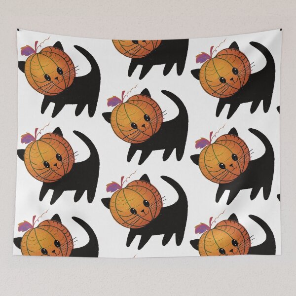 Item preview, Cute Pumpkin Cat for Halloween and Fall designed and sold by Pryhozha.