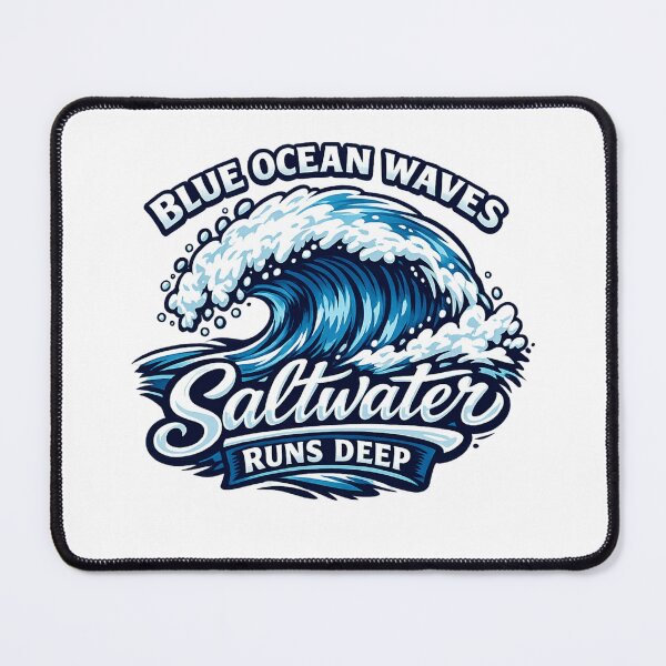 Item preview, Saltwater Runs Deep Blue Ocean Waves designed and sold by DPBTees70.
