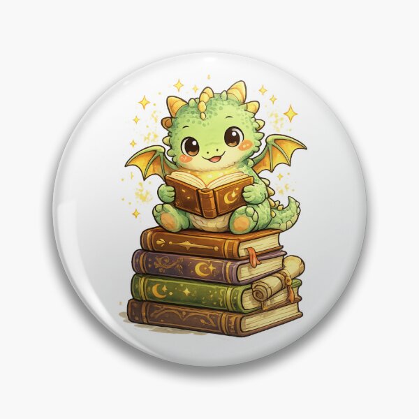 Item preview, Cute Baby Dragon Reading Books designed and sold by Bloomelle Studio.
