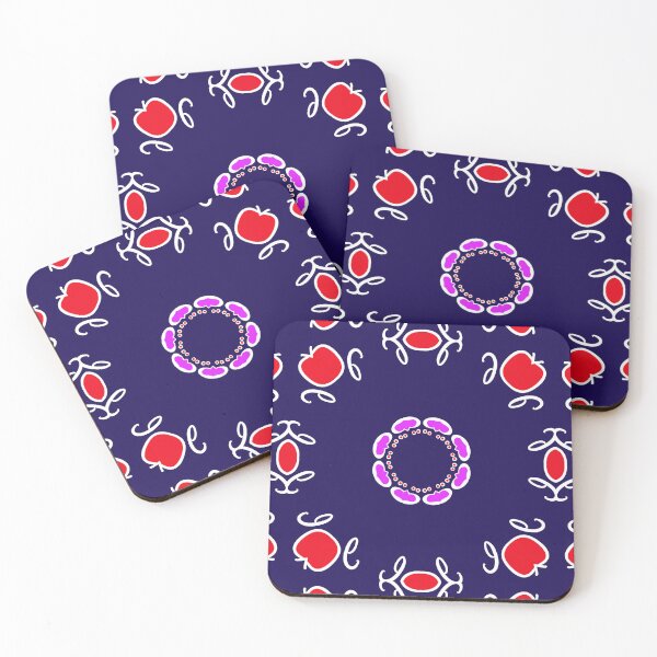 Item preview, Vibrant Navy and Magenta Ring Geometric Mandala designed and sold by Tinsleybluebell.