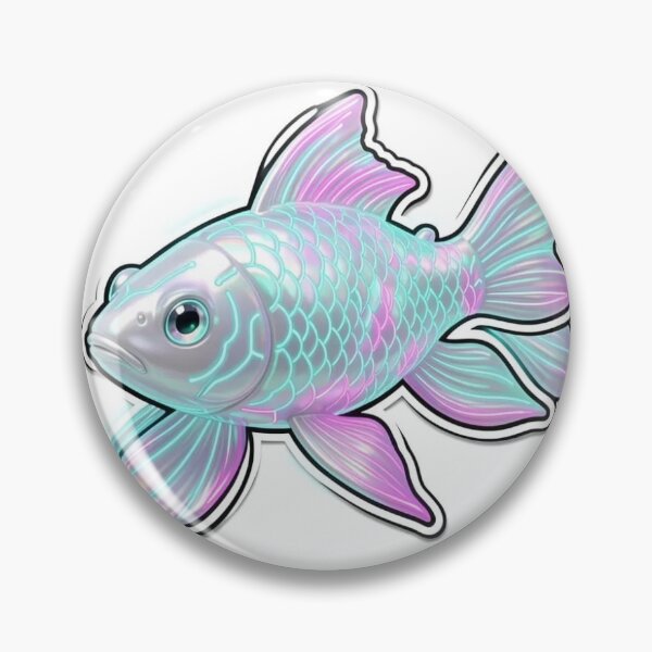 Item preview, Neon Synthetic Division KOI-07 Neon Koi AI Companion Cyberpunk Sticker designed and sold by NEON SYNTHETIC DIVISION.