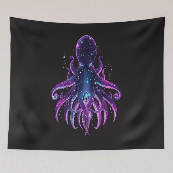 Item preview, Neon Deep Sea Squid Art designed and sold by STATIC SOUL.