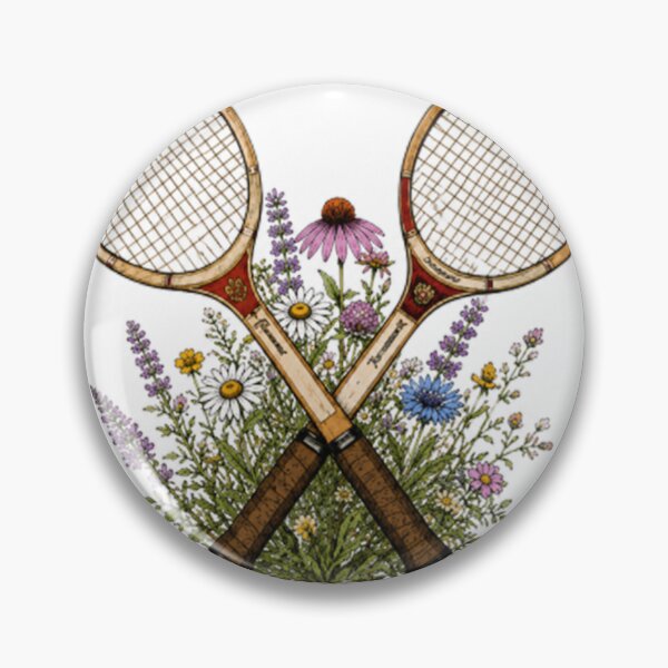 Item preview, Tennis Rackets with wild flowers designed and sold by Stayferal901.