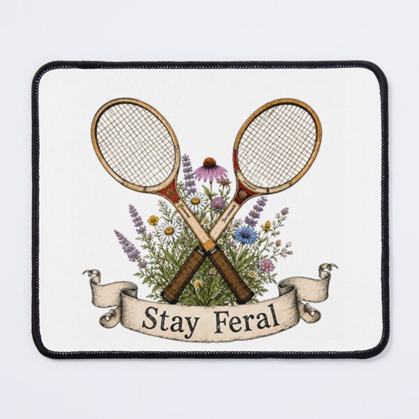 Item preview, Tennis Rackets with wild flowers designed and sold by Stayferal901.