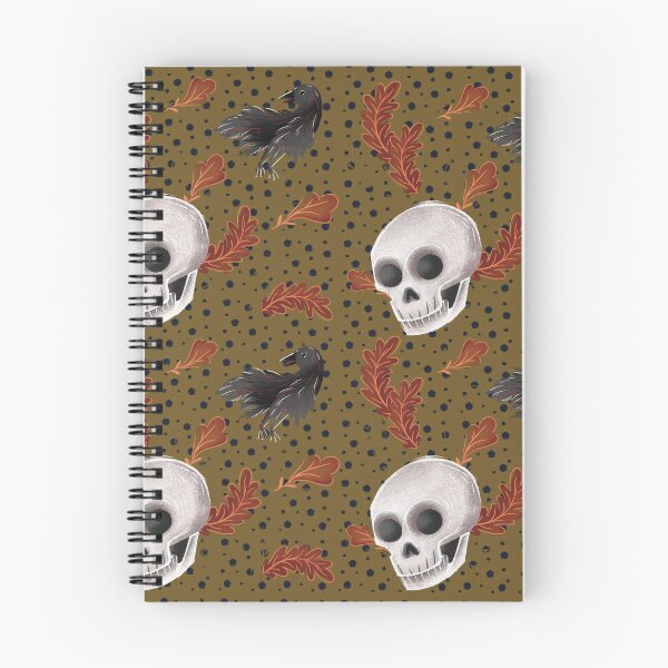 Item preview, Autumn Skulls and Black Ravens Pattern designed and sold by Pryhozha.