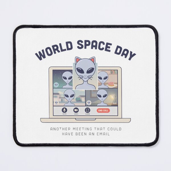 Item preview, World Space Day Alien Zoom Meeting — Another Meeting That Could Have Been An Email T-Shirt v2 designed and sold by DarylWelsh2024.