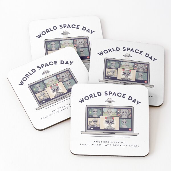 Item preview, World Space Day Alien Zoom Meeting — Another Meeting That Could Have Been An Email T-Shirt v4 designed and sold by DarylWelsh2024.