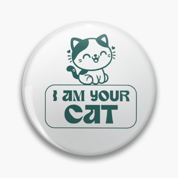 Item preview, I Am Your Cat Retro Teal Cartoon Mascot designed and sold by Shaw-arts.