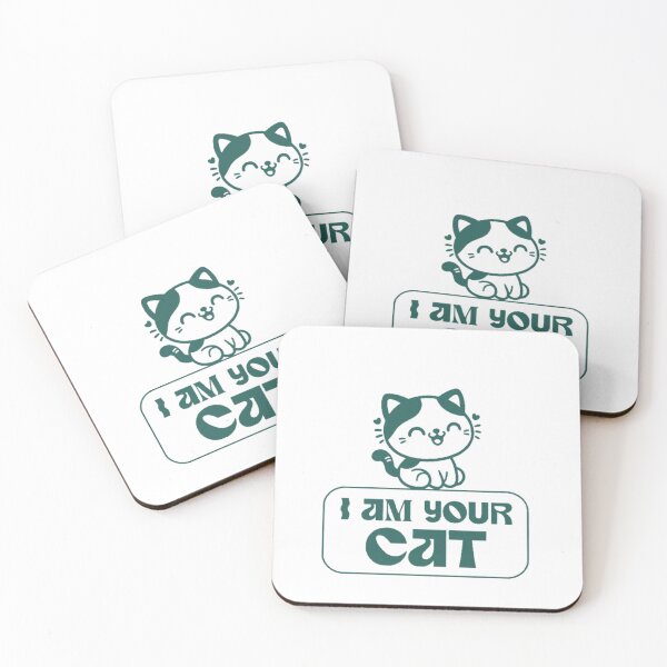 Item preview, I Am Your Cat Retro Teal Cartoon Mascot designed and sold by Shaw-arts.