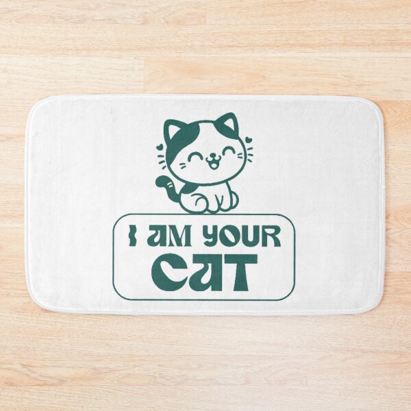 Item preview, I Am Your Cat Retro Teal Cartoon Mascot designed and sold by Shaw-arts.