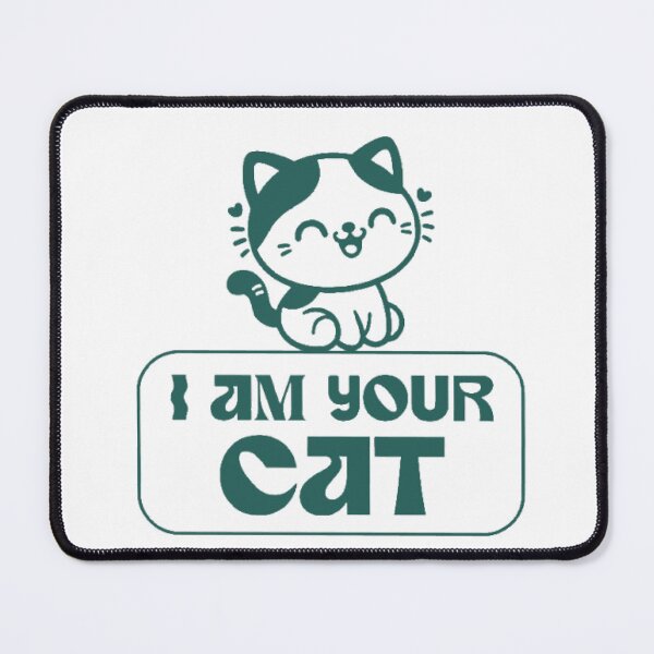 Item preview, I Am Your Cat Retro Teal Cartoon Mascot designed and sold by Shaw-arts.