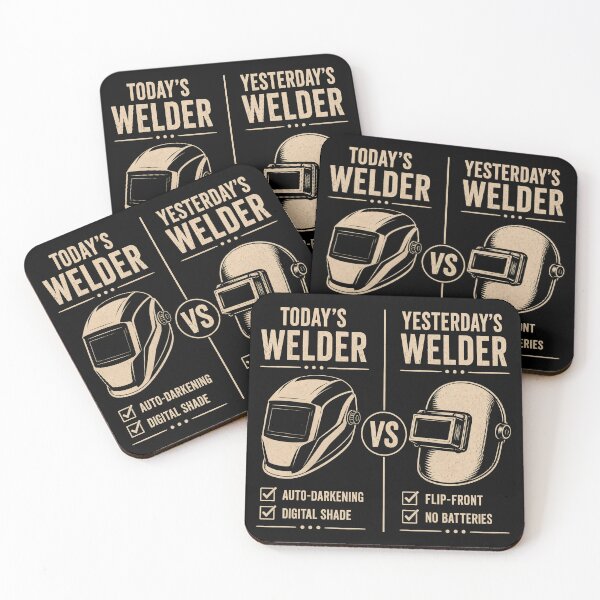 Item preview, Today's Welder vs Yesterday's Welder | Vintage Welding Helmet Comparison designed and sold by RusticMeadow.