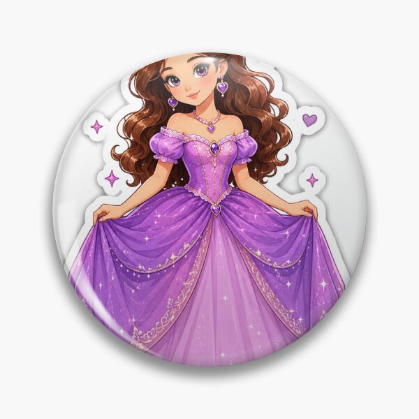 Item preview, Purple Princess Sticker Illustration designed and sold by ACHHUU.