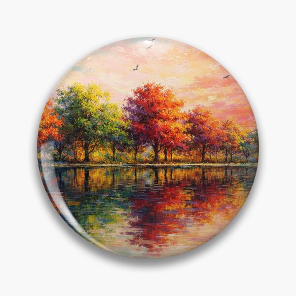 Item preview, Vibrant Autumn Trees Sunset Landscape designed and sold by Joey Santiago.