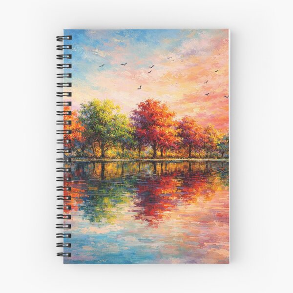 Item preview, Vibrant Autumn Trees Sunset Landscape designed and sold by Joey Santiago.