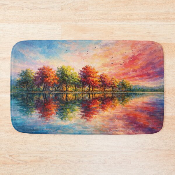Item preview, Vibrant Autumn Trees Sunset Landscape designed and sold by Joey Santiago.