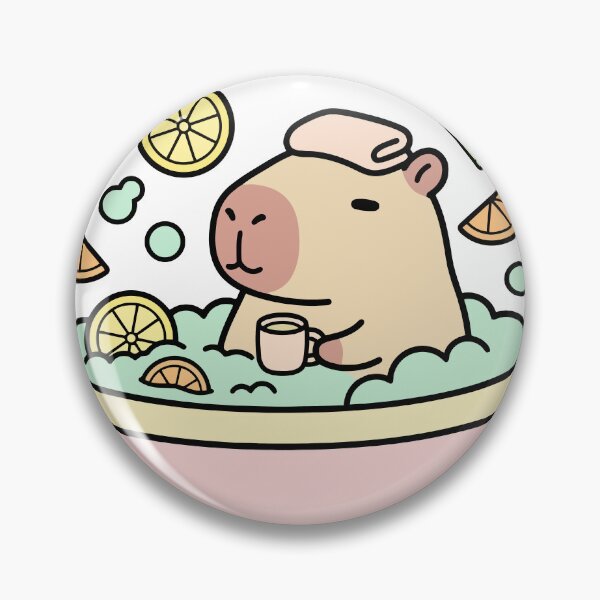 Item preview, Cute Capybara in Bathtub Self Care Chill Vibe designed and sold by Eldaz.