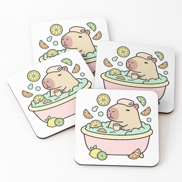 Item preview, Cute Capybara in Bathtub Self Care Chill Vibe designed and sold by Eldaz.