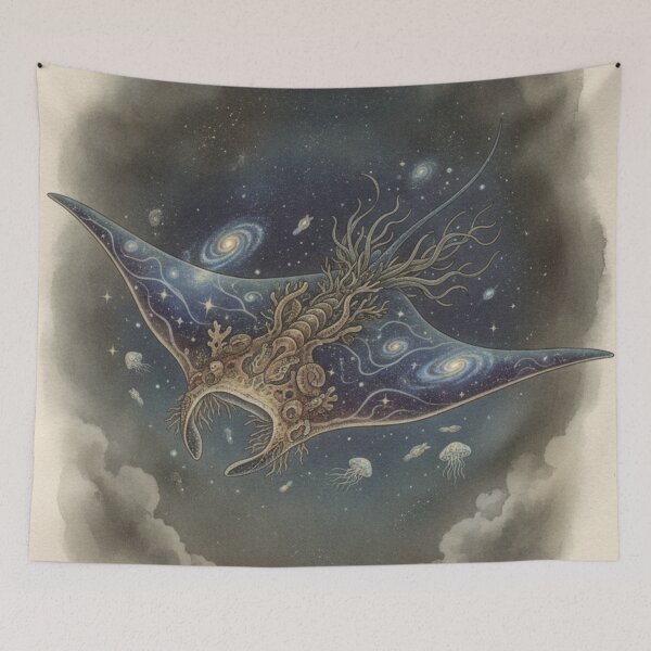Item preview, Galactic Manta Ray | Deep Ocean Creature designed and sold by HeyHas.