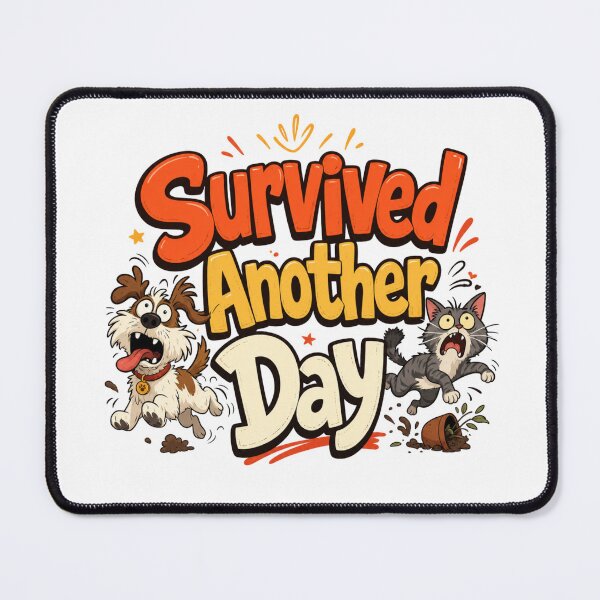 Item preview, Survived Another Day Multi Pet Parent Funny T-Shirt designed and sold by Ashley critters.