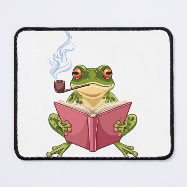 Item preview, Frog Reading a Book Smoking Pipe Vintage Cottagecore designed and sold by bangueran.