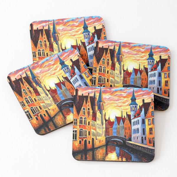 Item preview, Bruges at sunset designed and sold by George Hutton Hunter.