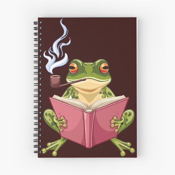 Item preview, Frog Reading a Book Smoking Pipe Vintage Cottagecore designed and sold by bangueran.