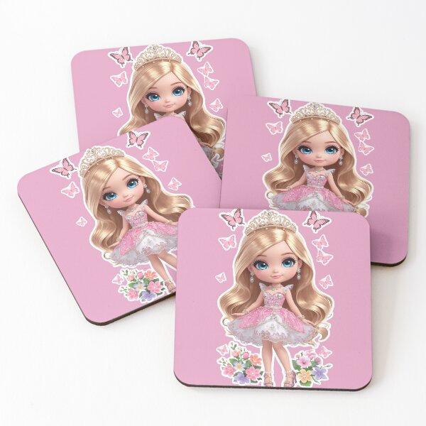 Item preview, Kawaii chibi princess sticker pink crown butterfly designed and sold by JasmineAnjani_art26.