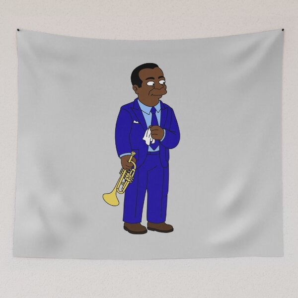 Item preview, Louis Armstrong as a Simpsons Character - What a Wonderful World designed and sold by ZERO-MIND.